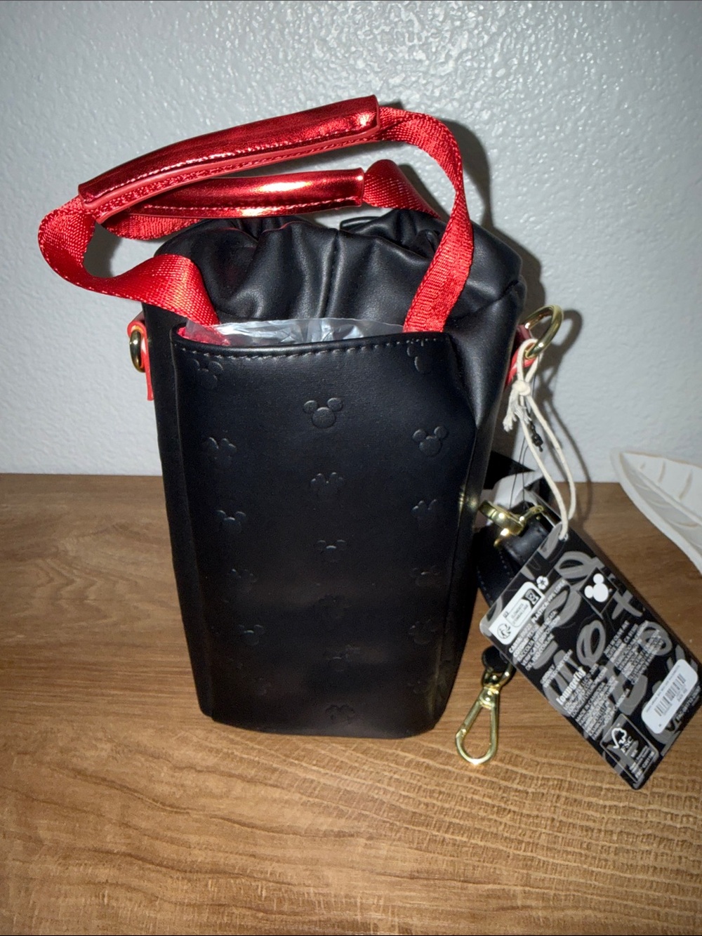 Loungefly Black and Red Mini Drawstring Crossbody - Picture 4 of 5